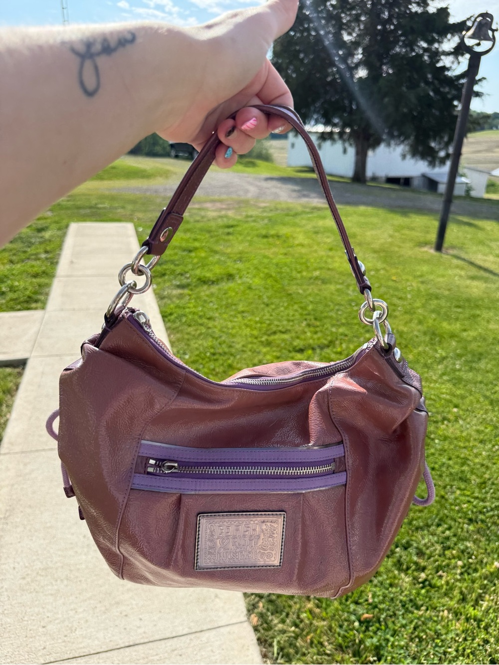 2010 Coach Poppy Purple Shoulder Bag